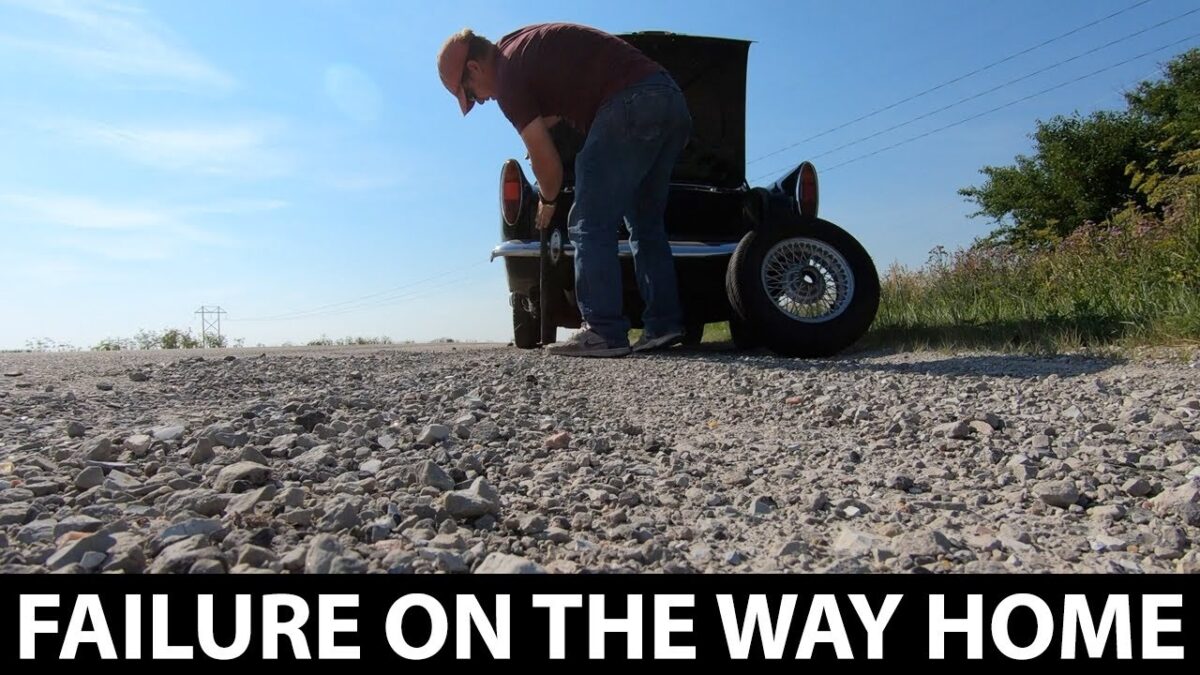 British car tour in Sunbeam Alpine leads to failures and blown tire.