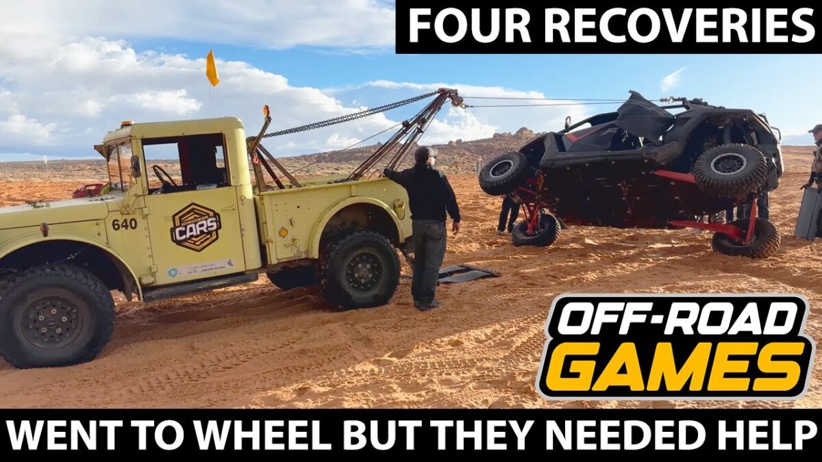Recovering Vehicles in Sand Hollow During the Off Road Games