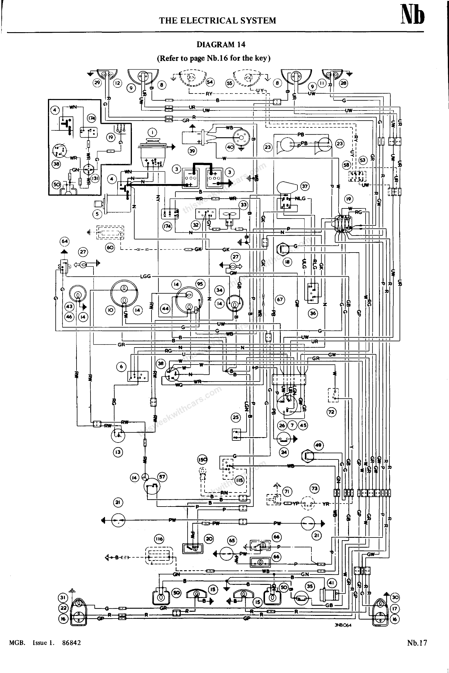MGB Wiring Diagram 14
